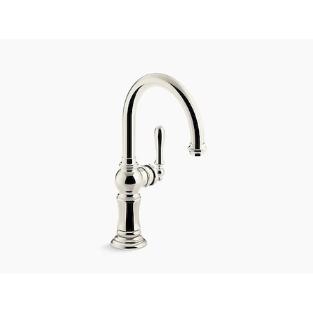 Kohler Artifacts(R) Single-Handle Bar Sink Faucet With 13-1/16" Swing Spout, Arc Spout Design 99264-SN